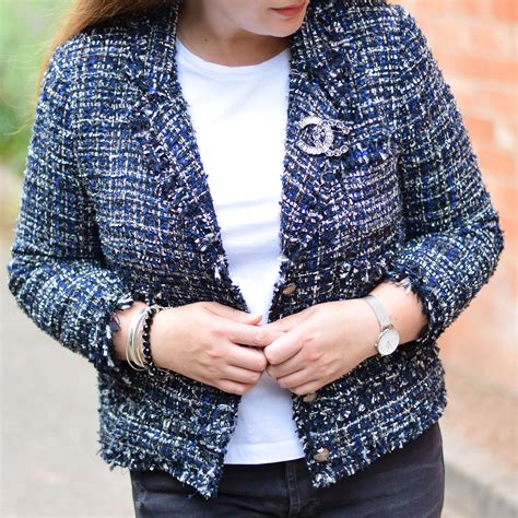 chanel jacket tweed|Chanel tweed jacket zara.